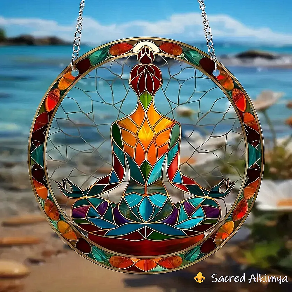 Loja Ser-Alimya * Disco Acrílico Pintado Meditação