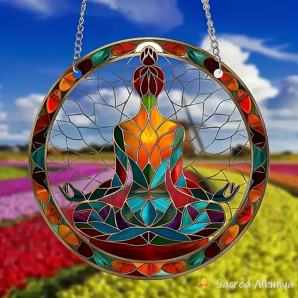Loja Ser-Alimya * Disco Acrílico Pintado Meditação