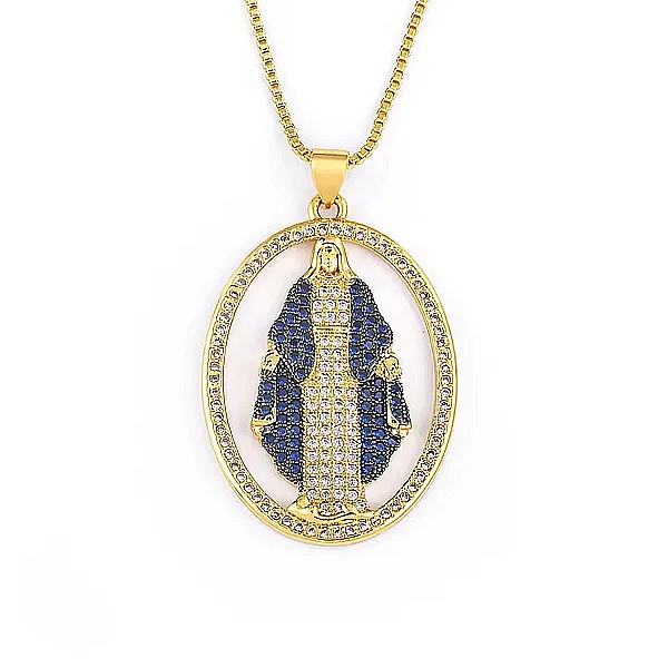 Medalha Nossa Senhora com Manto Azul - Image 3