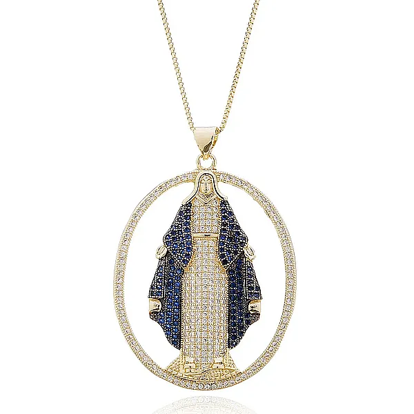 Medalha Nossa Senhora com Manto Azul - Image 9