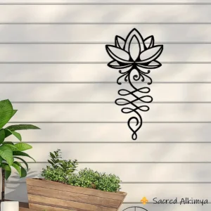 Loja Ser-Alkimya * Lótus Metal Preto - Decoração de Parede
