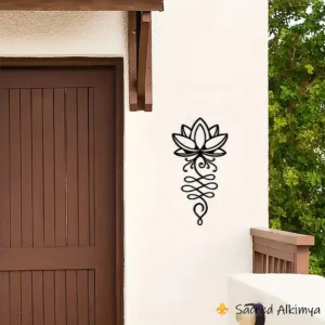 Loja Ser-Alkimya * Lótus Metal Preto - Decoração de Parede