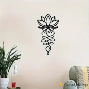 Loja Ser-Alkimya * Lótus Metal Preto - Decoração de Parede