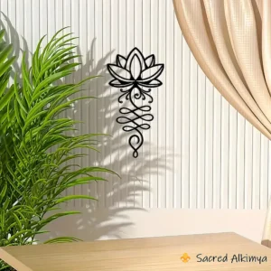 Loja Ser-Alkimya * Lótus Metal Preto - Decoração de Parede